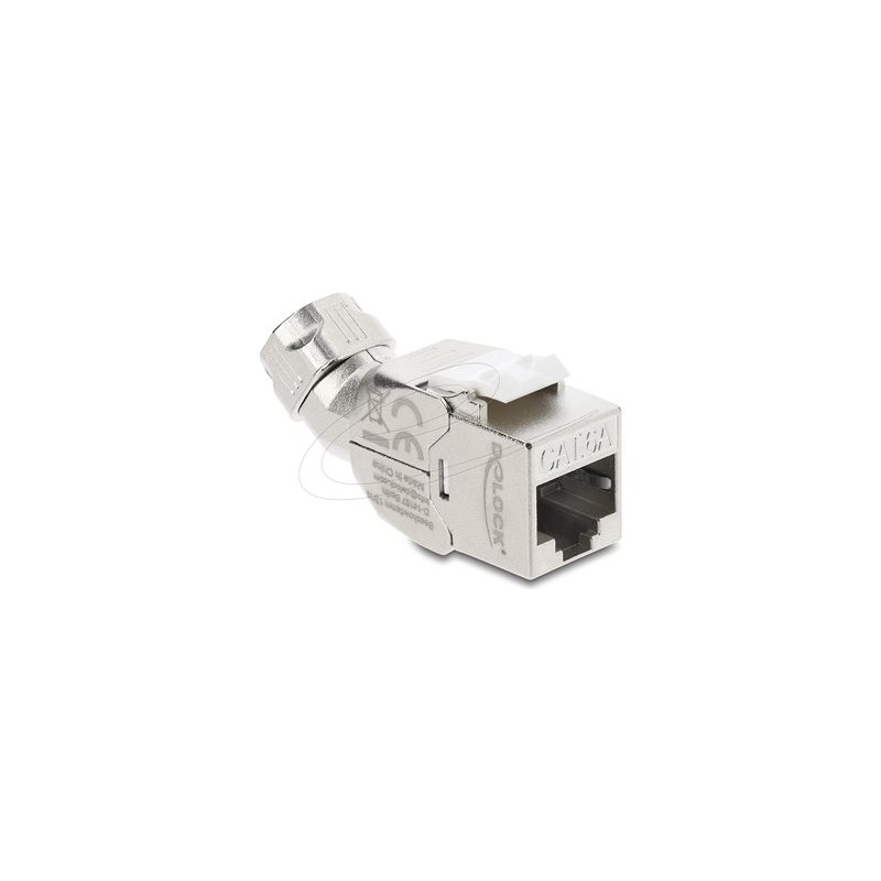 Delock - Modul keystone - RJ-45 (F) do LSA (F) úhlový - odstínený - CAT 6a