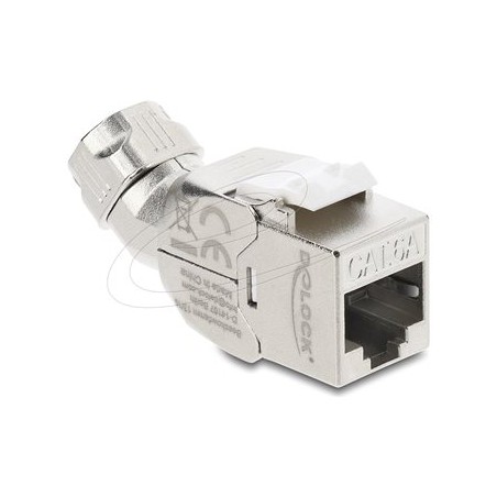 Delock - Modul keystone - RJ-45 (F) do LSA (F) úhlový - odstínený - CAT 6a