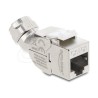 Delock - Modul keystone - RJ-45 (F) do LSA (F) úhlový - odstínený - CAT 6a