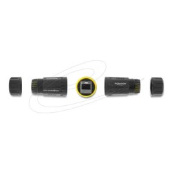 Delock - Sítový propojovací kabel - RJ-45 (F) do RJ-45 (F) - odstínený - CAT 6a/7 - cerná