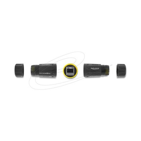 Delock - Sítový propojovací kabel - RJ-45 (F) do RJ-45 (F) - odstínený - CAT 6a/7 - cerná