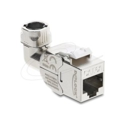 Delock - Modul keystone - RJ-45 (F) do LSA (F) pravoúhlý - odstínený - CAT 6a