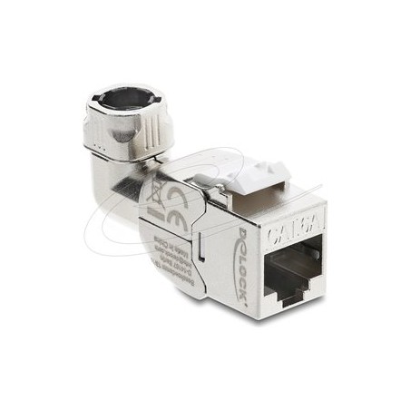 Delock - Modul keystone - RJ-45 (F) do LSA (F) pravoúhlý - odstínený - CAT 6a