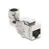 Delock - Modul keystone - RJ-45 (F) do LSA (F) pravoúhlý - odstínený - CAT 6a
