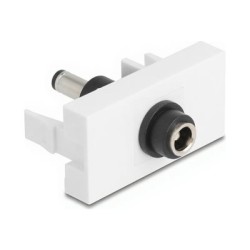 Delock - Easy 45 - zacvakávací modul - DC 5.5 x 2.1 mm (samice) - 1 napájecí zásuvka - 1 modul - bílá