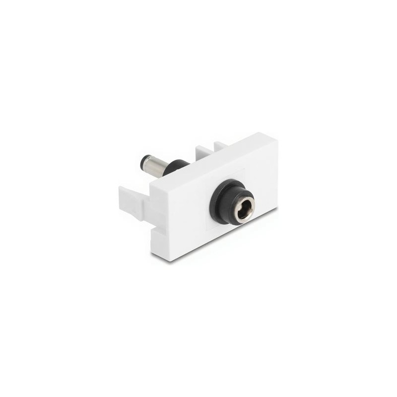 Delock - Easy 45 - zacvakávací modul - DC 5.5 x 2.1 mm (samice) - 1 napájecí zásuvka - 1 modul - bílá