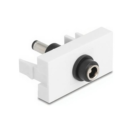 Delock - Easy 45 - zacvakávací modul - DC 5.5 x 2.1 mm (samice) - 1 napájecí zásuvka - 1 modul - bílá