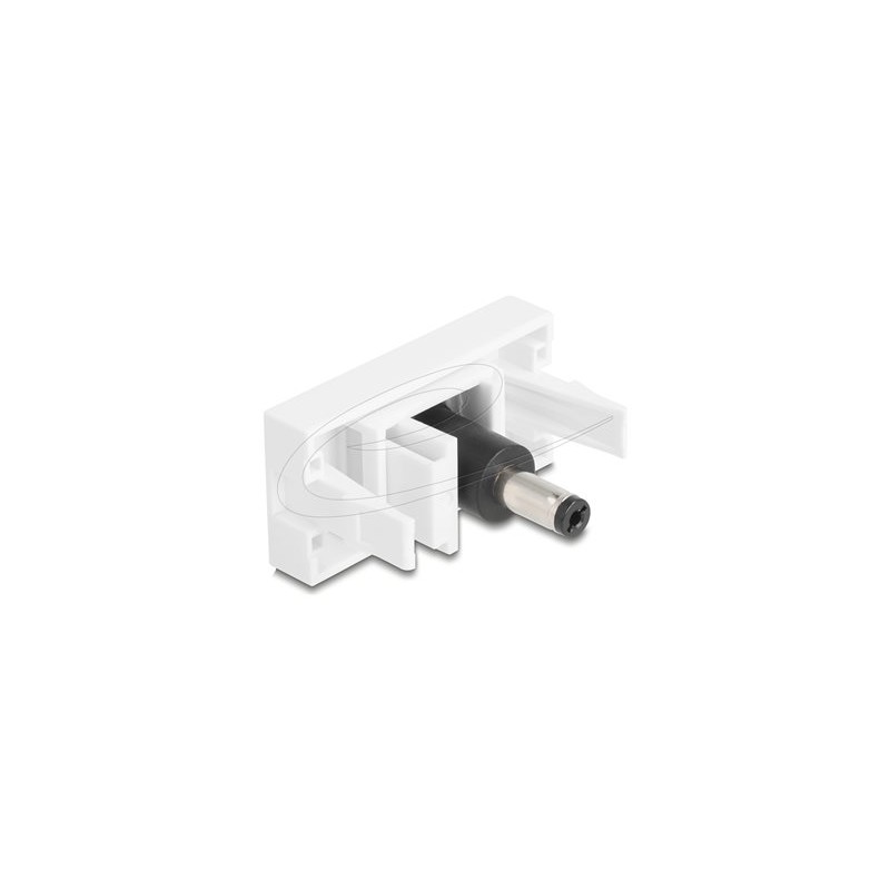 Delock - Adaptér napájení - DC jack 5,5 x 2,1 mm (F) do DC jack 5,5 x 2,1 mm (M) - bílá