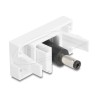 Delock - Adaptér napájení - DC jack 5,5 x 2,1 mm (F) do DC jack 5,5 x 2,1 mm (M) - bílá