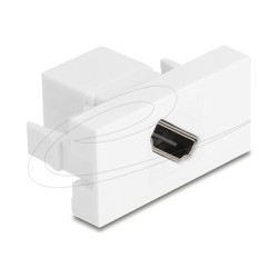 Delock - Easy 45 - zacvakávací modul - úhloprícka, 8K 60Hz - HDMI - 1 souprava - bílá