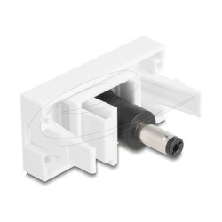 Delock - Adaptér napájení - DC jack 5,5 x 2,5 mm (F) do DC jack 5,5 x 2,1 mm (M) - bílá