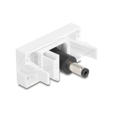 Delock - Adaptér napájení - DC jack 5,5 x 2,5 mm (F) do DC jack 5,5 x 2,1 mm (M) - bílá