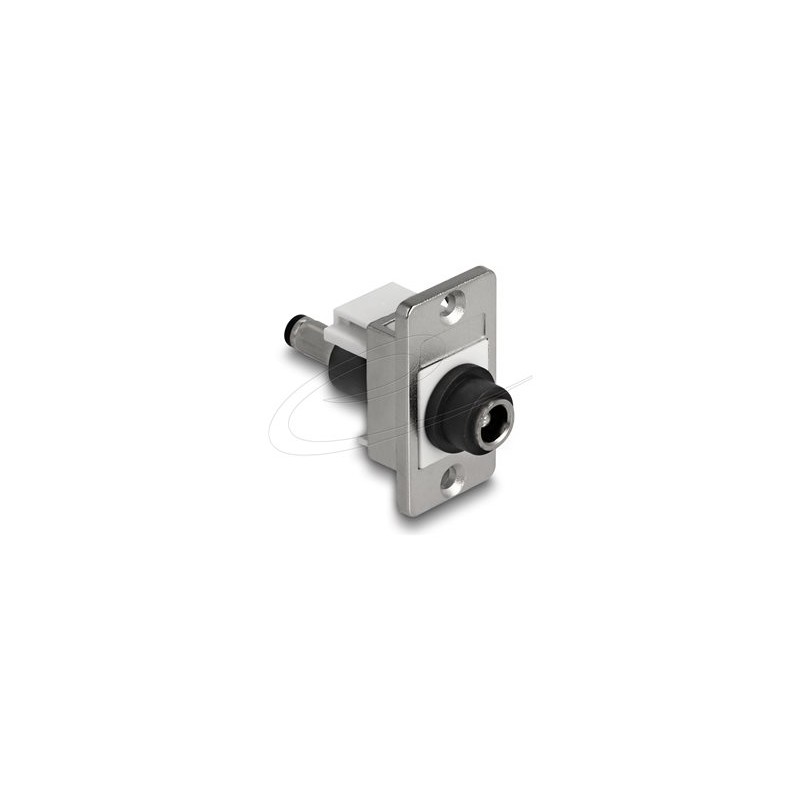Delock - Adaptér konektoru k napájení - DC jack 5.5 mm x 2.5 mm (F) prepážka do DC jack 5.5 mm x 2.5 mm (M) - montáž na panel