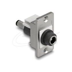 Delock - Adaptér konektoru k napájení - DC jack 5.5 mm x 2.1 mm (F) prepážka do DC jack 5.5 mm x 2.5 mm (M) - montáž na panel