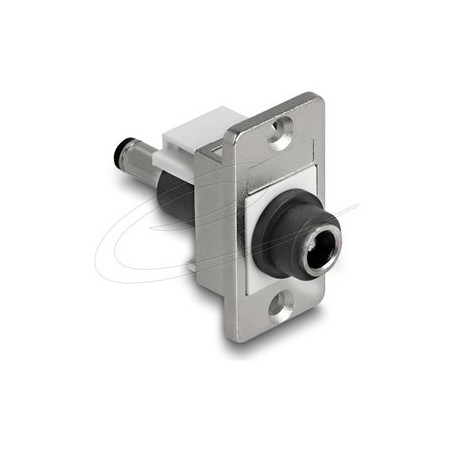 Delock - Adaptér konektoru k napájení - DC jack 5.5 mm x 2.1 mm (F) prepážka do DC jack 5.5 mm x 2.5 mm (M) - montáž na panel