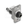 Delock - Adaptér konektoru k napájení - DC jack 5.5 mm x 2.1 mm (F) prepážka do DC jack 5.5 mm x 2.5 mm (M) - montáž na panel