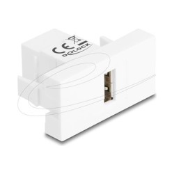Delock - Easy 45 - zacvakávací modul - USB 2.0 - USB typ B - 1 souprava - bílá