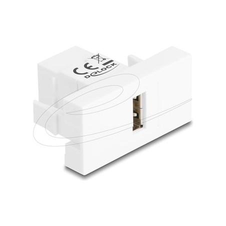 Delock - Easy 45 - zacvakávací modul - USB 2.0 - USB typ B - 1 souprava - bílá