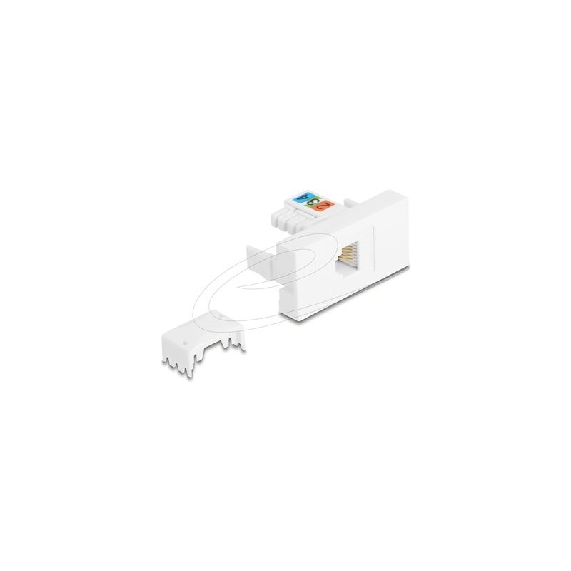 Delock - Easy 45 - zacvakávací modul - UTP - RJ 12 - 1 souprava - bílá 90897