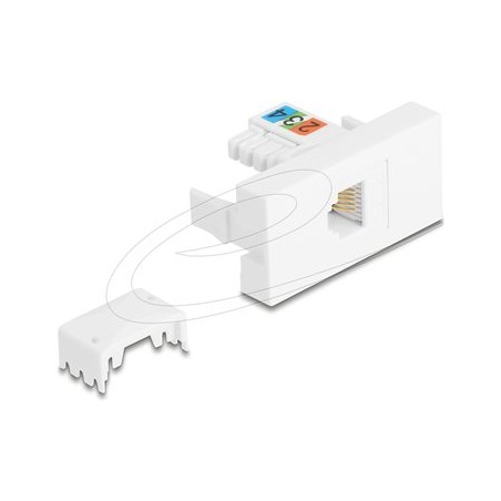 Delock - Easy 45 - zacvakávací modul - UTP - RJ 12 - 1 souprava - bílá 90897