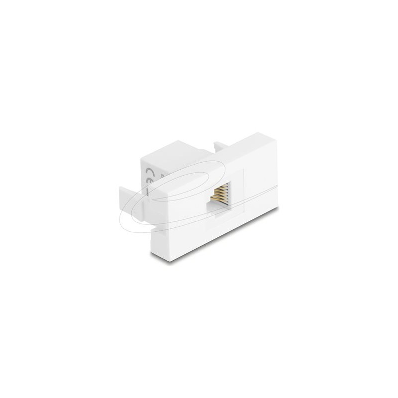 Delock - Easy 45 - zacvakávací modul - UTP - RJ 12 - 1 souprava - bílá 90898