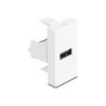 Delock - Easy 45 - zacvakávací modul - USB 2.0, samice - USB - 1 zásuvka USB - 1 modul - bílá 90911