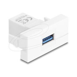 Delock - Easy 45 - zacvakávací modul - 5 Gbps - USB - 1 souprava - bílá 90909