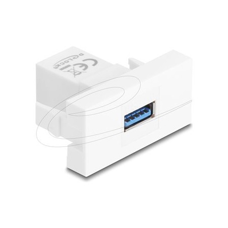 Delock - Easy 45 - zacvakávací modul - 5 Gbps - USB - 1 souprava - bílá 90909