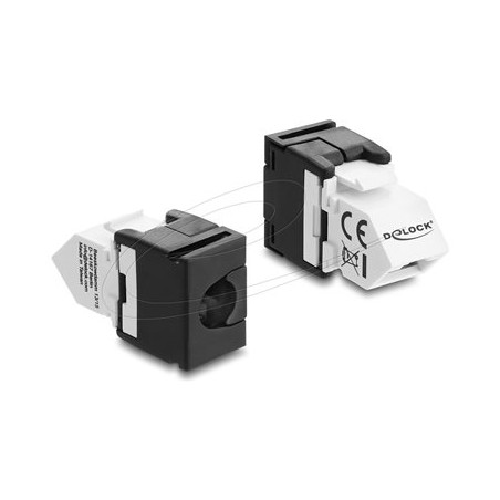 Delock - Modul - 45° angled connector - CAT 6 - UTP - RJ-45, LSA - cerná, bílá