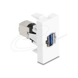 Delock - Easy 45 - zacvakávací modul - 5 Gbps - USB - 1 souprava - bílá 90910