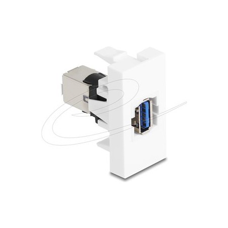 Delock - Easy 45 - zacvakávací modul - 5 Gbps - USB - 1 souprava - bílá 90910