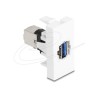 Delock - Easy 45 - zacvakávací modul - 5 Gbps - USB - 1 souprava - bílá 90910