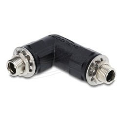 Delock - Adaptér napájení - DC jack 5,5 x 2,5 mm (F) uhlový, závitový do DC jack 5,5 x 2,5 mm (F) se závitem - 24 V - 5 A