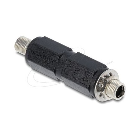 Delock - Adaptér napájení - DC jack 5,5 x 2,5 mm (M) do DC jack 5,5 x 2,1 mm (F) se závitem - straight - cerná