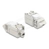 Delock - Modul - 45° angled, 90° cable routing, tool-free - CAT 6a - stínený - RJ-45, LSA - kov