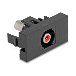 Delock - Easy 45 - zacvakávací modul - RCA samice na RCA samici - RCA - cervená/cerná
