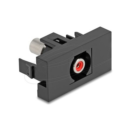Delock - Easy 45 - zacvakávací modul - RCA samice na RCA samici - RCA - cervená/cerná