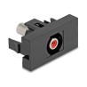 Delock - Easy 45 - zacvakávací modul - RCA samice na RCA samici - RCA - cervená/cerná