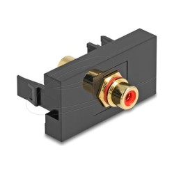 Delock - Easy 45 - zacvakávací modul - RCA - 1 souprava - cervená/cerná