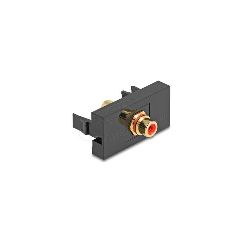 Delock - Easy 45 - zacvakávací modul - RCA - 1 souprava - cervená/cerná