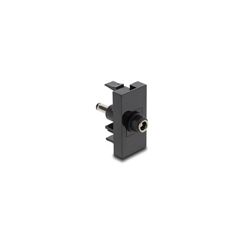 Delock - Easy 45 - zacvakávací modul - na DC 5.5 x 2.1 mm samec - DC 5,5 x 2,5 mm (samice) - 1 modul - cerná
