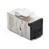 Delock - Modul keystone - RJ-45 (F) do RJ-45 (F) - odstínený - CAT 6a - cerná, bílá, stríbrná