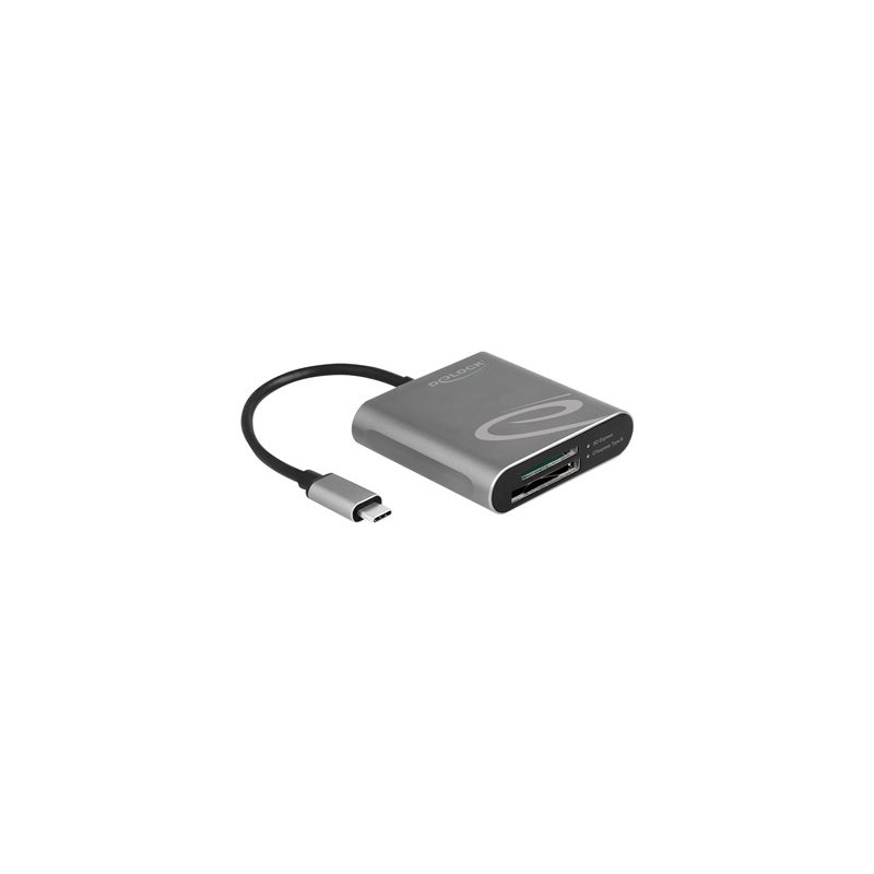 Delock - Ctecka karet (SDHC, SXC, SDHC UHS-I, SDXC UHS-I, SDHC UHS-II, SDXC UHS-II, CFexpress 2.0 Type B, SD Express) - USB-C
