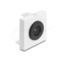 Delock - Easy 45 - zacvakávací modul - prírubový kabel, kulatý, prumer 16 mm - cerná, bílá