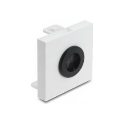 Delock - Easy 45 - zacvakávací modul - kabelová pruchodka, kulatá, prumer 14 mm - 1 modul - bílá, cerná