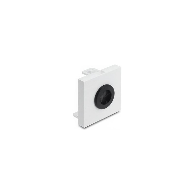 Delock - Easy 45 - zacvakávací modul - kabelová pruchodka, kulatá, prumer 14 mm - 1 modul - bílá, cerná