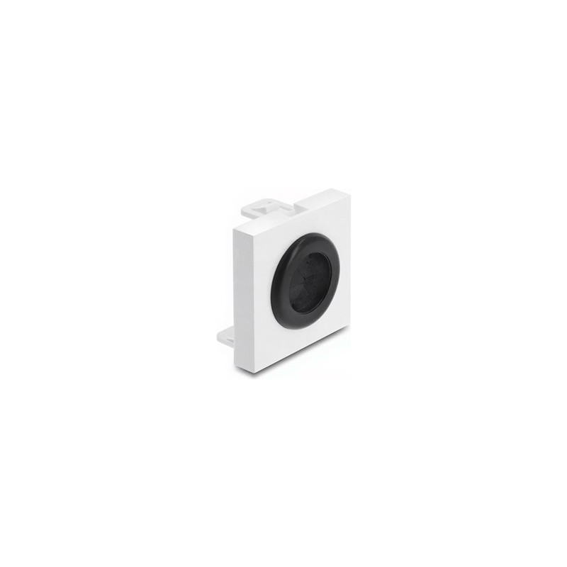 Delock - Easy 45 - zacvakávací modul - prírubový kabel, kulatý, prumer 21 mm - 1 modul - bílá, cerná