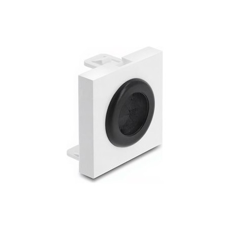 Delock - Easy 45 - zacvakávací modul - prírubový kabel, kulatý, prumer 21 mm - 1 modul - bílá, cerná