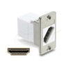 Delock - Spojka HDMI - HDMI se zdírkami (female) montáž na panel do HDMI se zdírkami (female) - bílá, stríbrná - podpora 8K60Hz