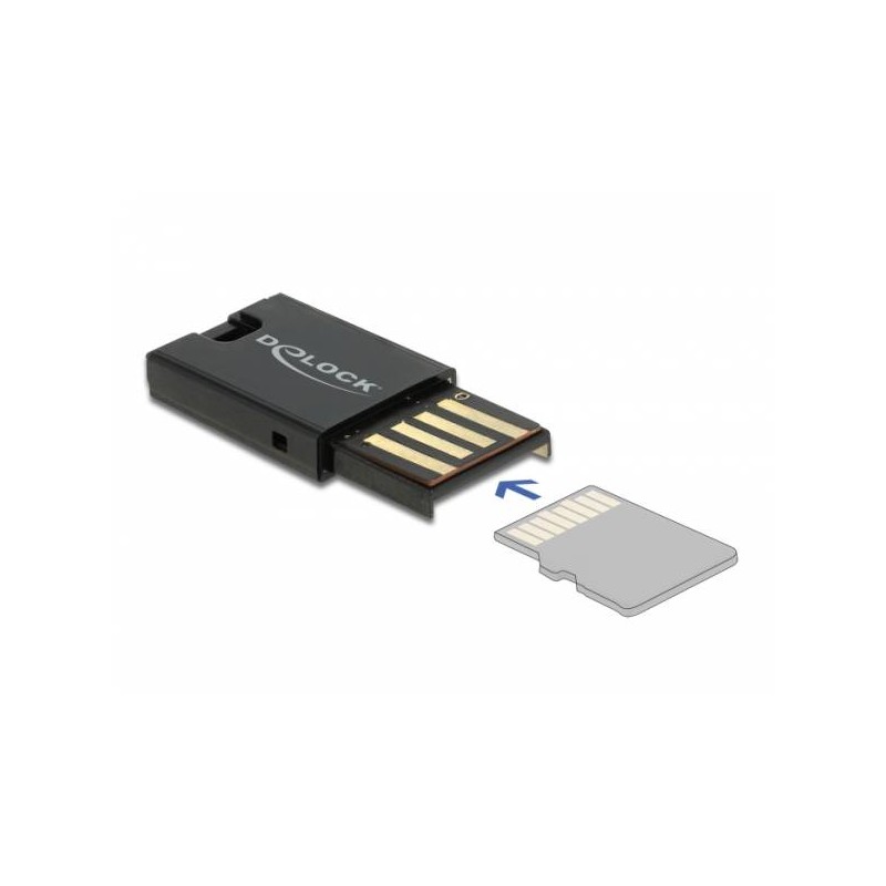 Delock - Čtečka karet (microSD, microSDHC, microSDXC, microSDHC UHS-I, microSDXC UHS-I, microSDHC UHS-II, microSDXC UHS-II)
